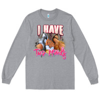 Heather Grey I have two moods sneaker and heels Long Sleeve Tee - RanaPortraitStore