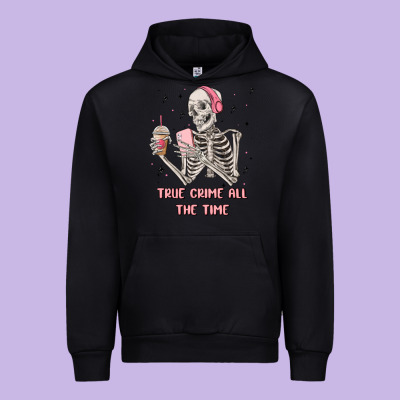 True Crime All The Time Urban Hoodie Designed By Maliassmallbusiness