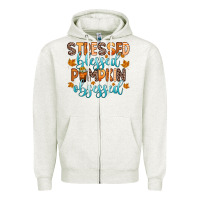 Stressed Blessed Pumpkin Obsessed Zipper Hoodie | Teevron