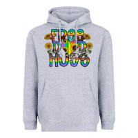 Heather Grey free dad hugs Heavyweight Hoodie - CowhideDigitalArt