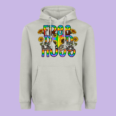 Free Dad Hugs Heavyweight Hoodie Designed By Cowhidedigitalart
