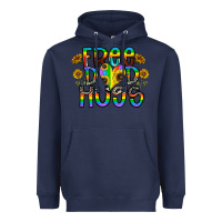 Navy free dad hugs Heavyweight Hoodie - CowhideDigitalArt
