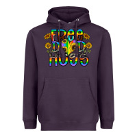Plum free dad hugs Heavyweight Hoodie - CowhideDigitalArt
