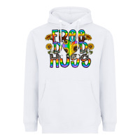 White free dad hugs Heavyweight Hoodie - CowhideDigitalArt