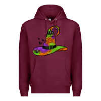 Burgundy Witch Hat With Spiders Premium Hoodie - Jasminsmagicworld