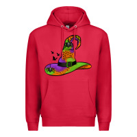 Cardinal Witch Hat With Spiders Premium Hoodie - Jasminsmagicworld