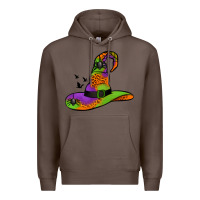 Coffee Witch Hat With Spiders Premium Hoodie - Jasminsmagicworld