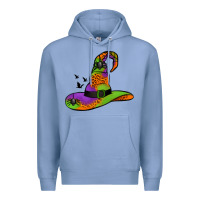 Colony Blue Witch Hat With Spiders Premium Hoodie - Jasminsmagicworld