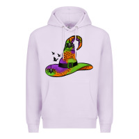 Lilac Witch Hat With Spiders Premium Hoodie - Jasminsmagicworld