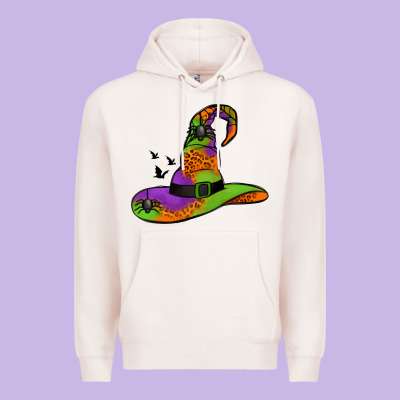 Witch Hat With Spiders Premium Hoodie Designed By Jasminsmagicworld
