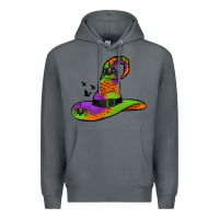 Rock Witch Hat With Spiders Premium Hoodie - Jasminsmagicworld