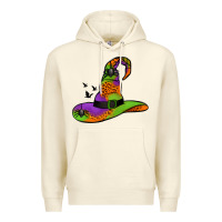 Sandshell Witch Hat With Spiders Premium Hoodie - Jasminsmagicworld