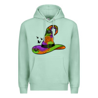 Seafoam Witch Hat With Spiders Premium Hoodie - Jasminsmagicworld