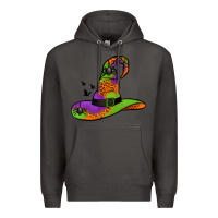 Smoke Witch Hat With Spiders Premium Hoodie - Jasminsmagicworld