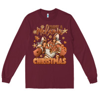 Burgundy Have a melanin Christmas black girl sneakers Long Sleeve Tee - RanaPortraitStore