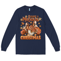 Navy Have a melanin Christmas black girl sneakers Long Sleeve Tee - RanaPortraitStore