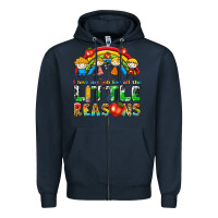 Navy i love my job for all the little reasons Zipper Hoodie - texasbilliewilder