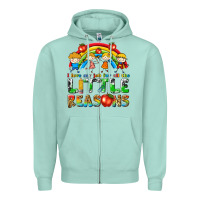 Seafoam i love my job for all the little reasons Zipper Hoodie - texasbilliewilder