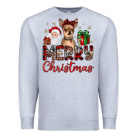 Heather Grey merry christmas chihuahua Premium Sweatshirt - JahusDesignShop