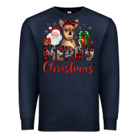 Navy merry christmas chihuahua Premium Sweatshirt - JahusDesignShop