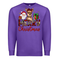 Purple merry christmas chihuahua Premium Sweatshirt - JahusDesignShop