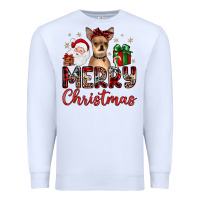 White merry christmas chihuahua Premium Sweatshirt - JahusDesignShop