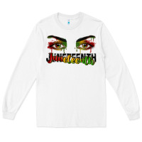 White Juneteenth eyes Long Sleeve Tee - RanaPortraitStore