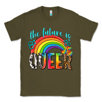 Army Green the future is queer Classic Tee - texasbilliewilder