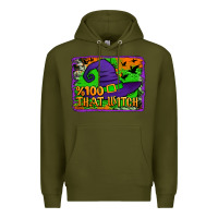 Army Green Witch's Hat 100 That Witch Premium Hoodie - Jasminsmagicworld