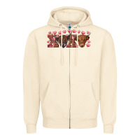 Sandshell xoxo highland cows Zipper Hoodie - RanaPortraitStore
