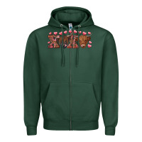 Sports Green xoxo highland cows Zipper Hoodie - RanaPortraitStore