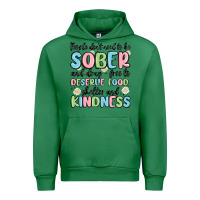 Emerald people dont need to be sober and drugfree to deserve food Urban Hoodie - MaliasSmallBusiness