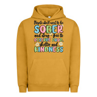 Pigment Peanut Butter people dont need to be sober and drugfree to deserve food Urban Hoodie - MaliasSmallBusiness