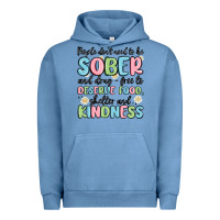 Pigment Pebble Blue people dont need to be sober and drugfree to deserve food Urban Hoodie - MaliasSmallBusiness