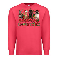 Cardinal merry christmas chihuahua pitbull pug dachshund Premium Sweatshirt - JahusDesignShop