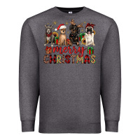 Charcoal Heather merry christmas chihuahua pitbull pug dachshund Premium Sweatshirt - JahusDesignShop