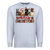 Heather Grey merry christmas chihuahua pitbull pug dachshund Premium Sweatshirt - JahusDesignShop