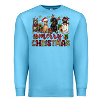 Ocean Blue merry christmas chihuahua pitbull pug dachshund Premium Sweatshirt - JahusDesignShop