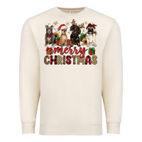 Sandshell merry christmas chihuahua pitbull pug dachshund Premium Sweatshirt - JahusDesignShop