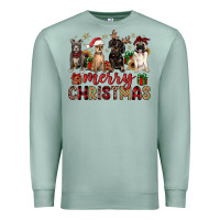 Seafoam merry christmas chihuahua pitbull pug dachshund Premium Sweatshirt - JahusDesignShop
