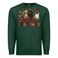 Sports Green merry christmas chihuahua pitbull pug dachshund Premium Sweatshirt - JahusDesignShop