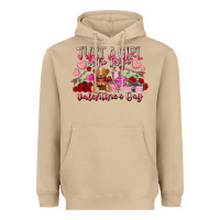Just  Girl Who Loves Valentines Day Heavyweight Hoodie | Teevron