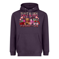 Plum just  girl who loves valentines day Heavyweight Hoodie - RacoonDesign