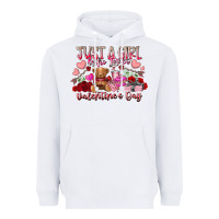 White just  girl who loves valentines day Heavyweight Hoodie - RacoonDesign