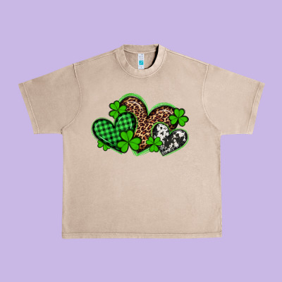 St Patricks Day Western Hearts Urban Heavy Tee Designed By Artiststas