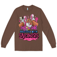 Chestnut Just a girl obsessed with sneakers Long Sleeve Tee - RanaPortraitStore