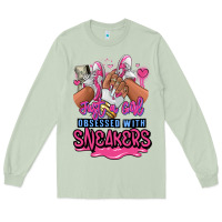 Matcha Just a girl obsessed with sneakers Long Sleeve Tee - RanaPortraitStore