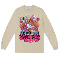 Mushroom Just a girl obsessed with sneakers Long Sleeve Tee - RanaPortraitStore