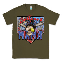 Army Green ballpark mama Classic Tee - Zillion Design Studio