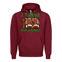 I Tackled 100 Days Of School Football Zipper Hoodie | Teevron